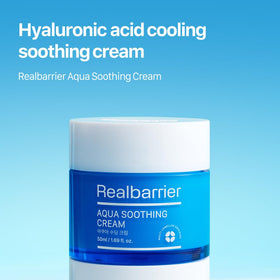 Real Barrier botanicals with blue tansy and chamomile showcasing soothing ingredients