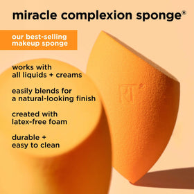 Real Techniques midi powder sponge detail for even powder application