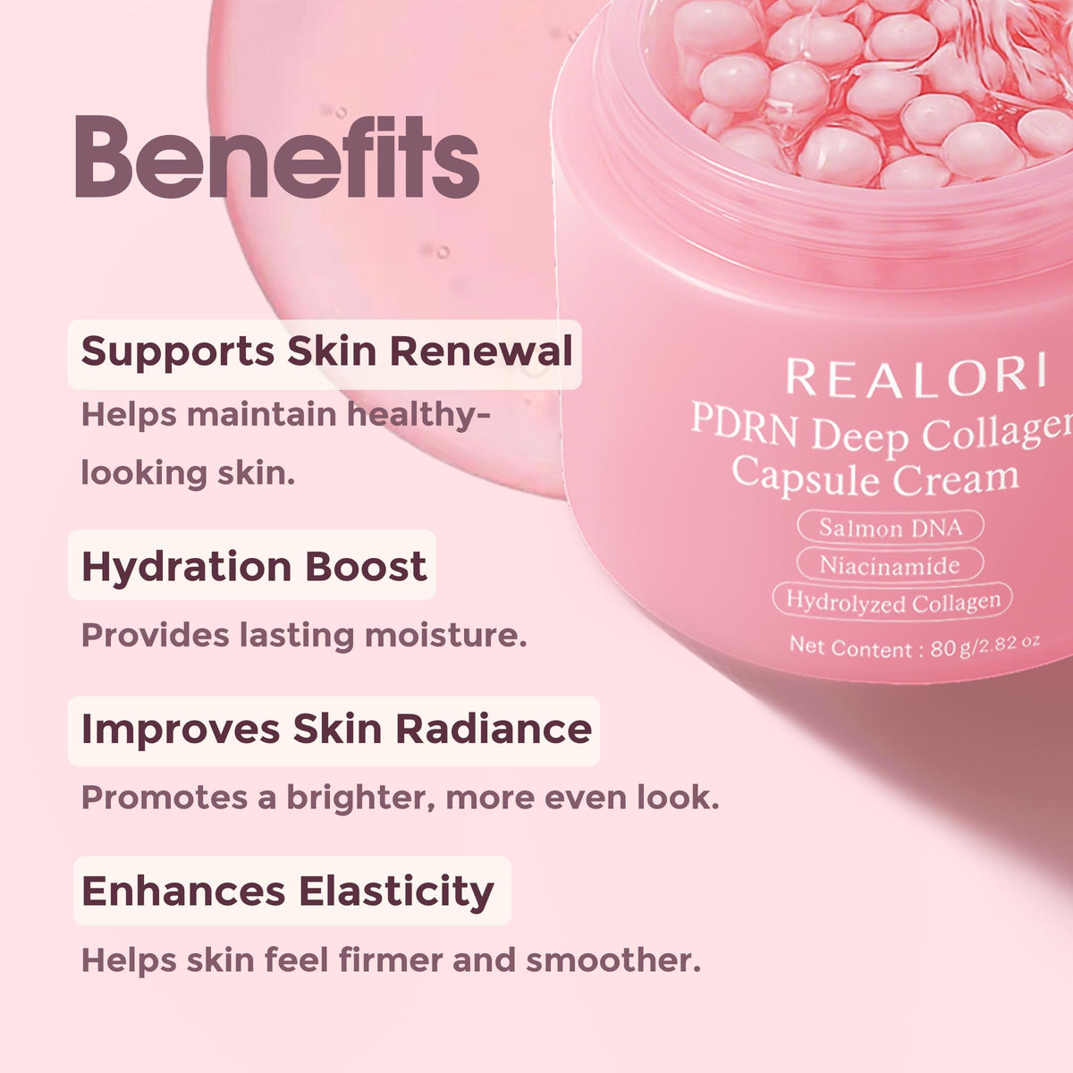 realori capsule closeup showing boba-like beads delivering concentrated actives