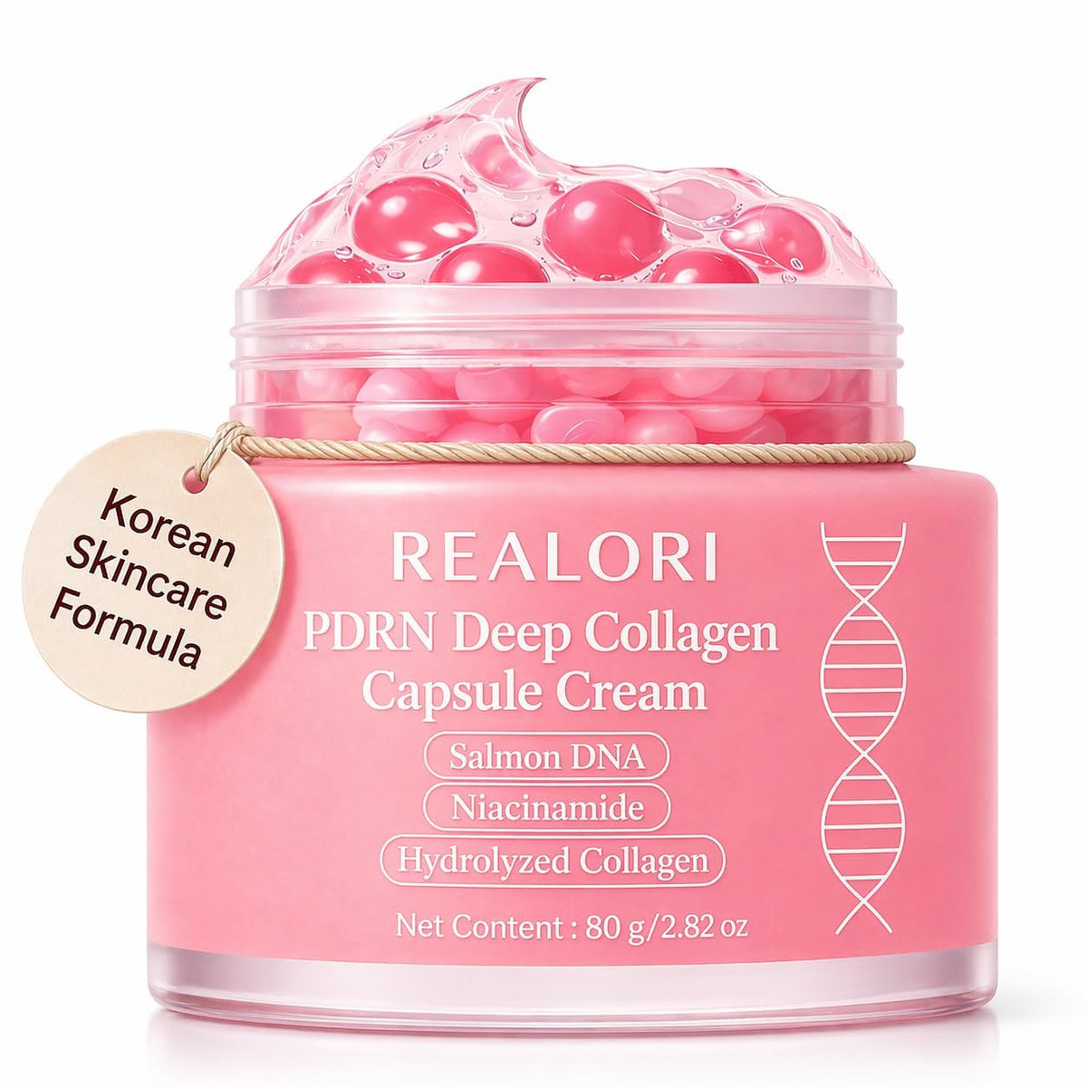 realori front packaging showing pink jelly jar and benefits of hydration