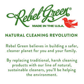 Rebel Green label detail highlighting plant-based ingredients and safety