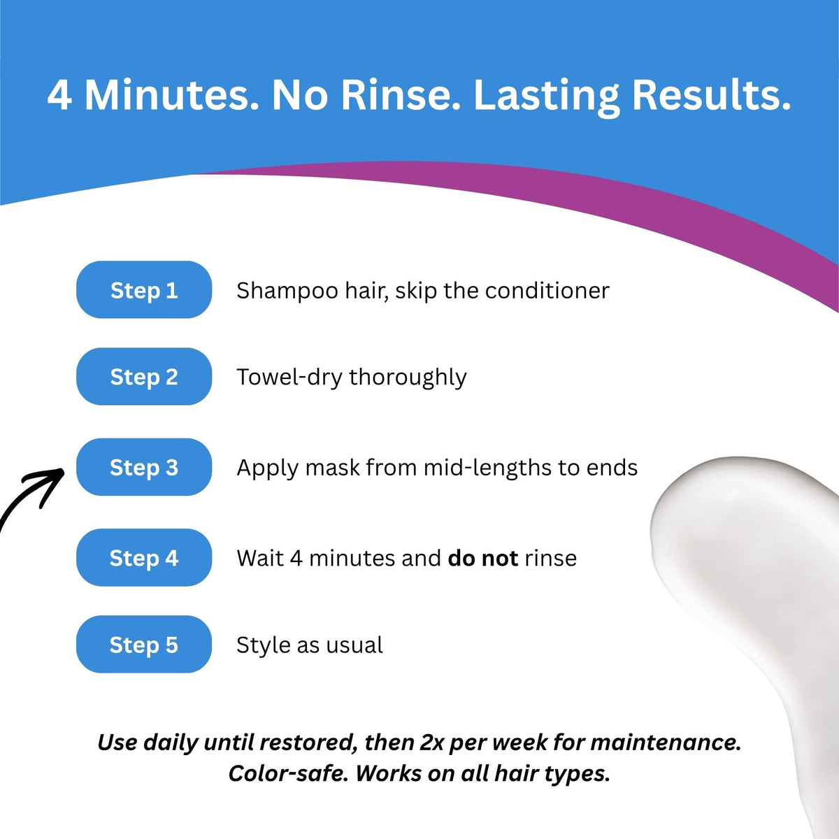 reBOND styled hair after use showing smoother, shinier strands