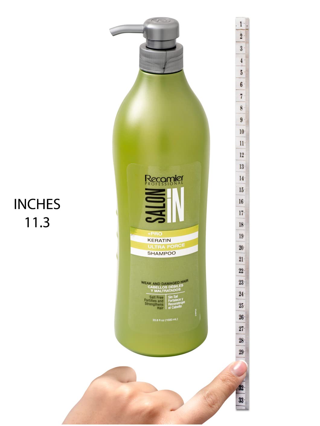 RECAMIER PROFESSIONAL SALON IN bottle staged in bathroom setting showing salon-quality home use benefit