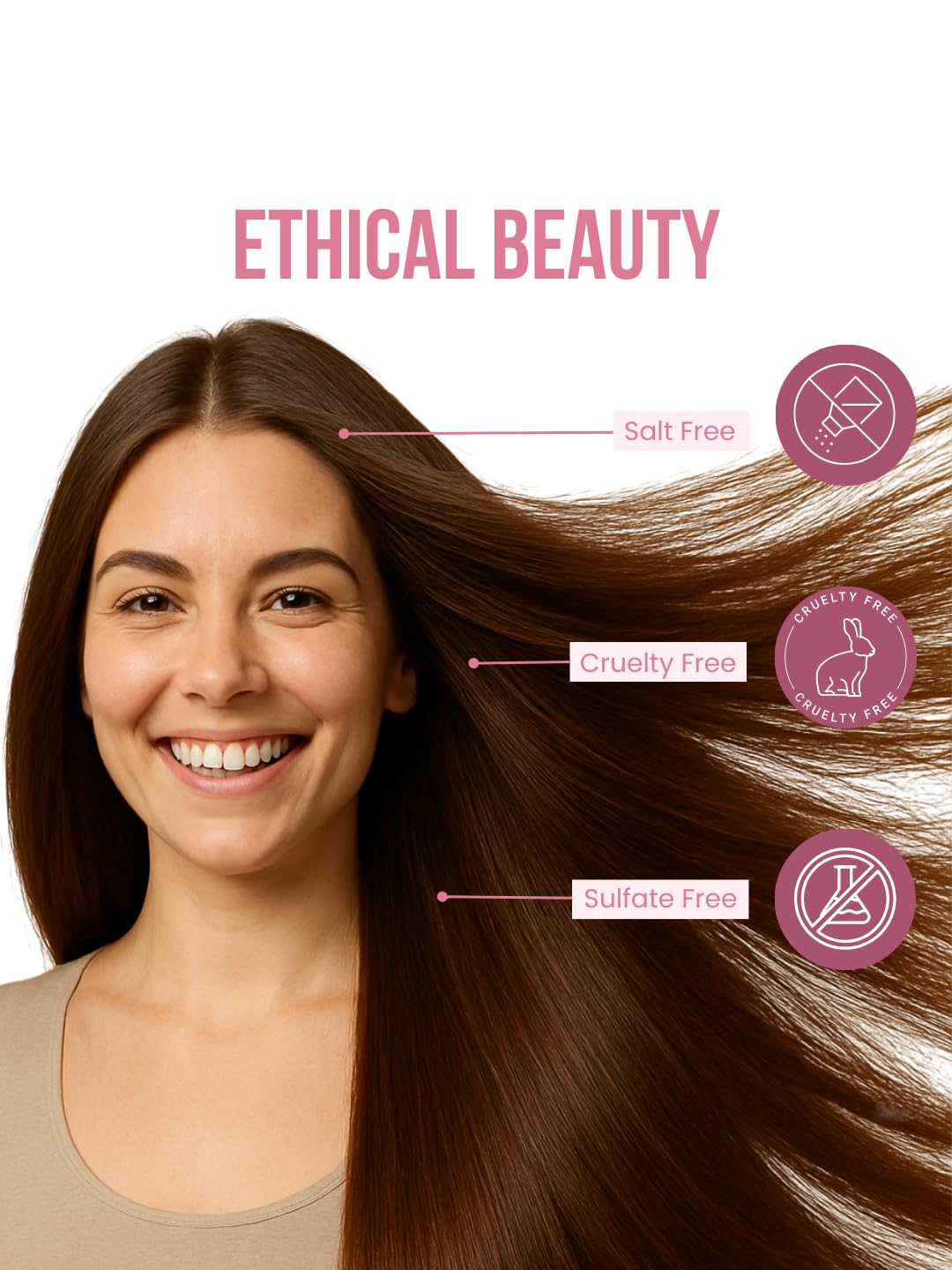 Recamier Salon In conditioner on hair showing detangling and slip benefit