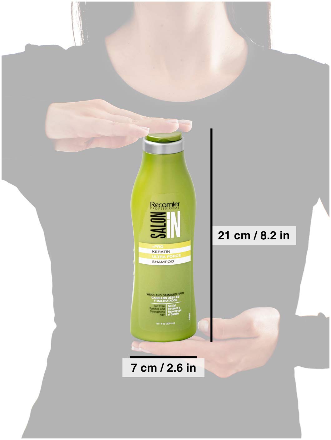 RECAMIER Salon In hair after treatment showing reduced frizz benefit