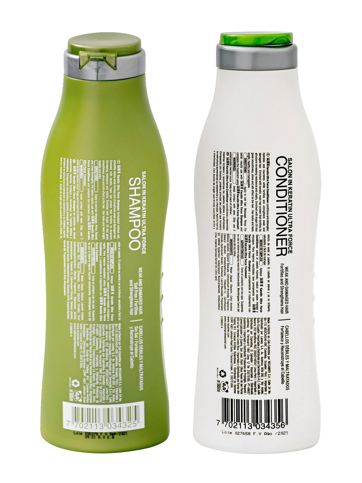 RECAMIER Salon In ingredients display with argan and keratin benefit