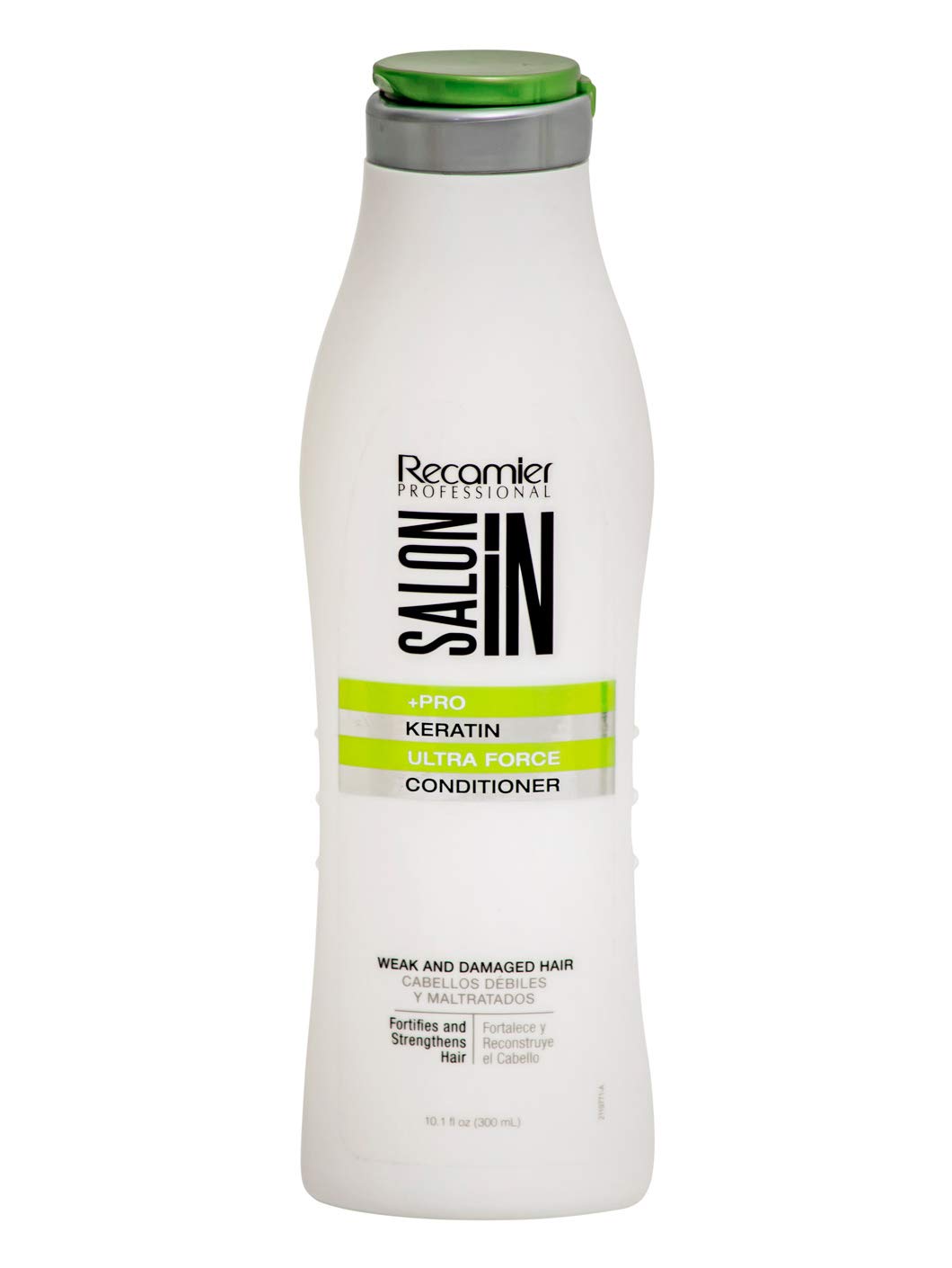 RECAMIER Salon In size comparison with a hand illustrating 300ml benefit