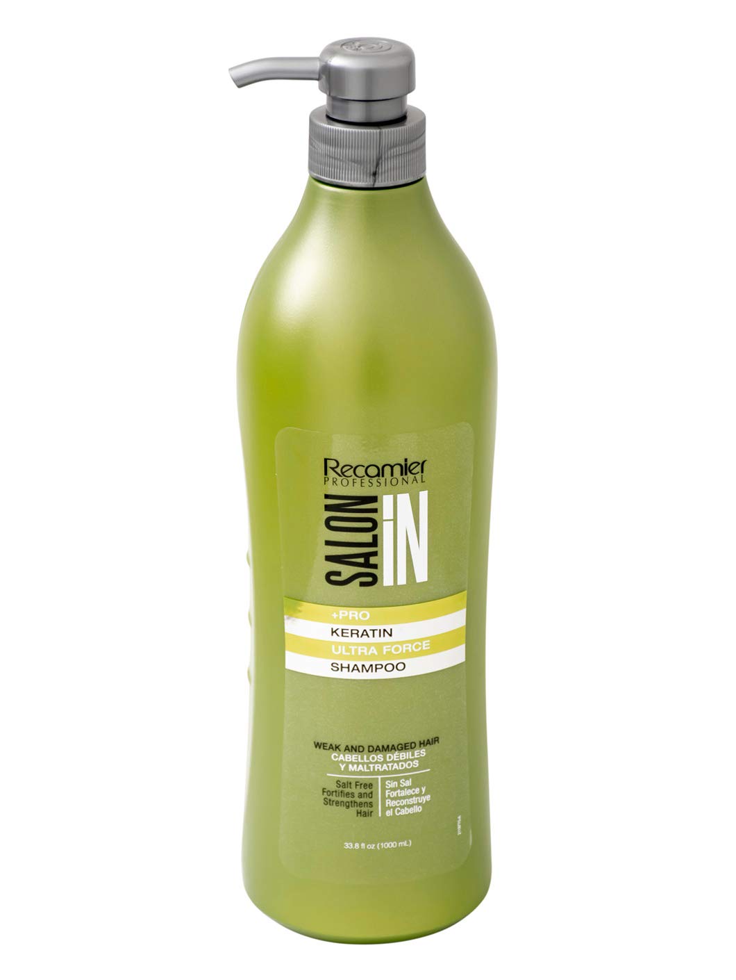 RECAMIER PROFESSIONAL SALON IN front bottle view showing label and size for easy identification
