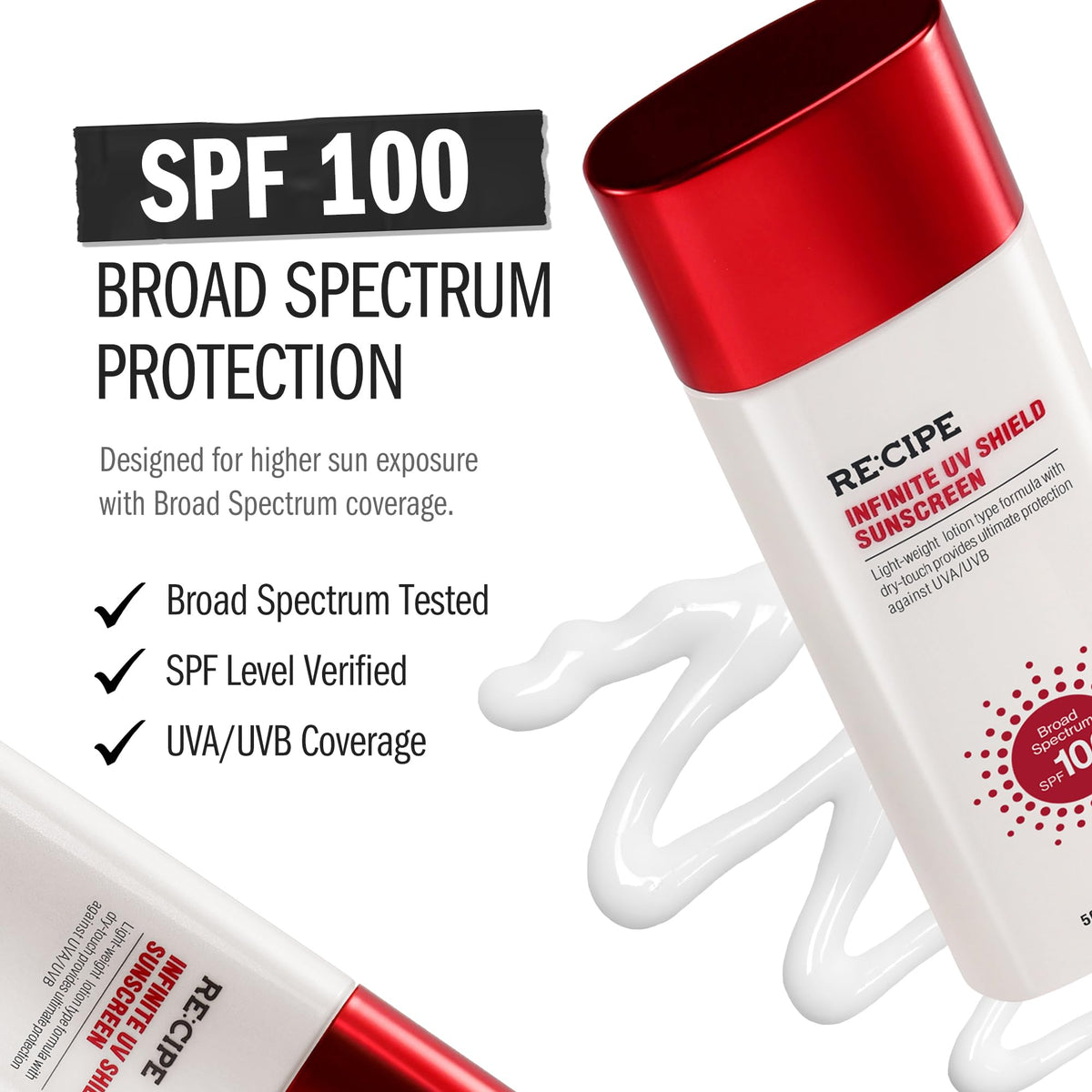 RE:CIPE creamy lotion texture close-up absorbing quickly