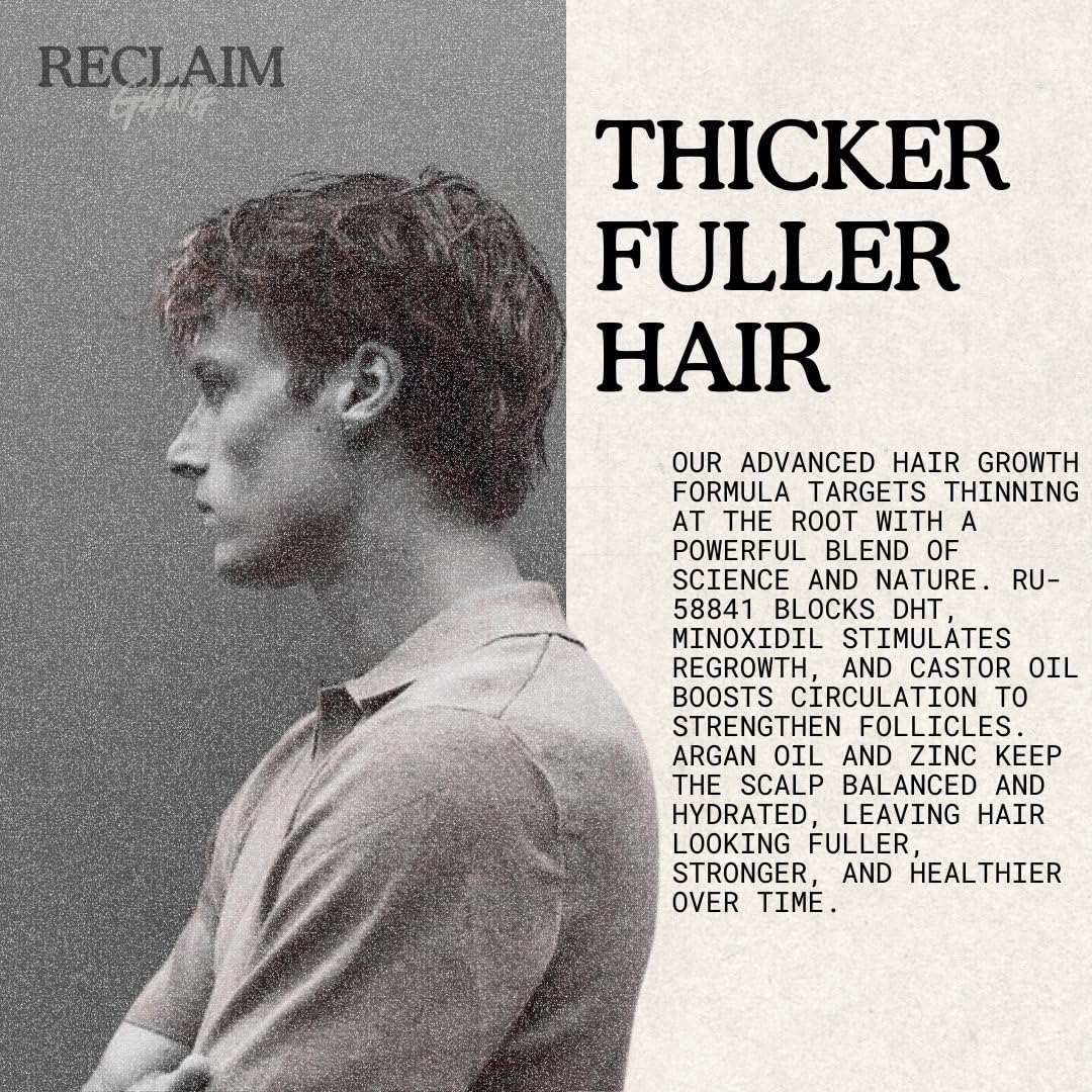 Reclaim Gang dropper dispensing serum showcasing lightweight non-greasy texture