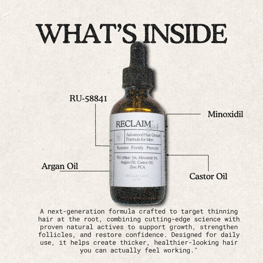 Reclaim Gang applying serum to scalp demonstrating targeted application benefit