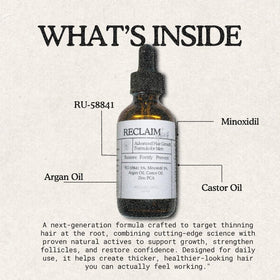 Reclaim Gang applying serum to scalp demonstrating targeted application benefit