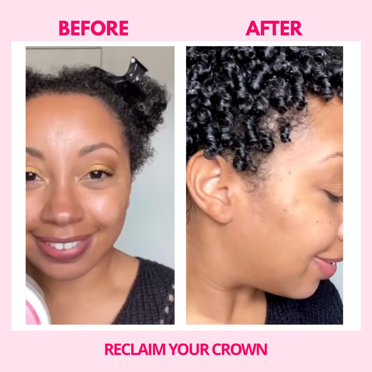 Reclaim Your Crown used for a loc retwist demonstrating neat, glossy results