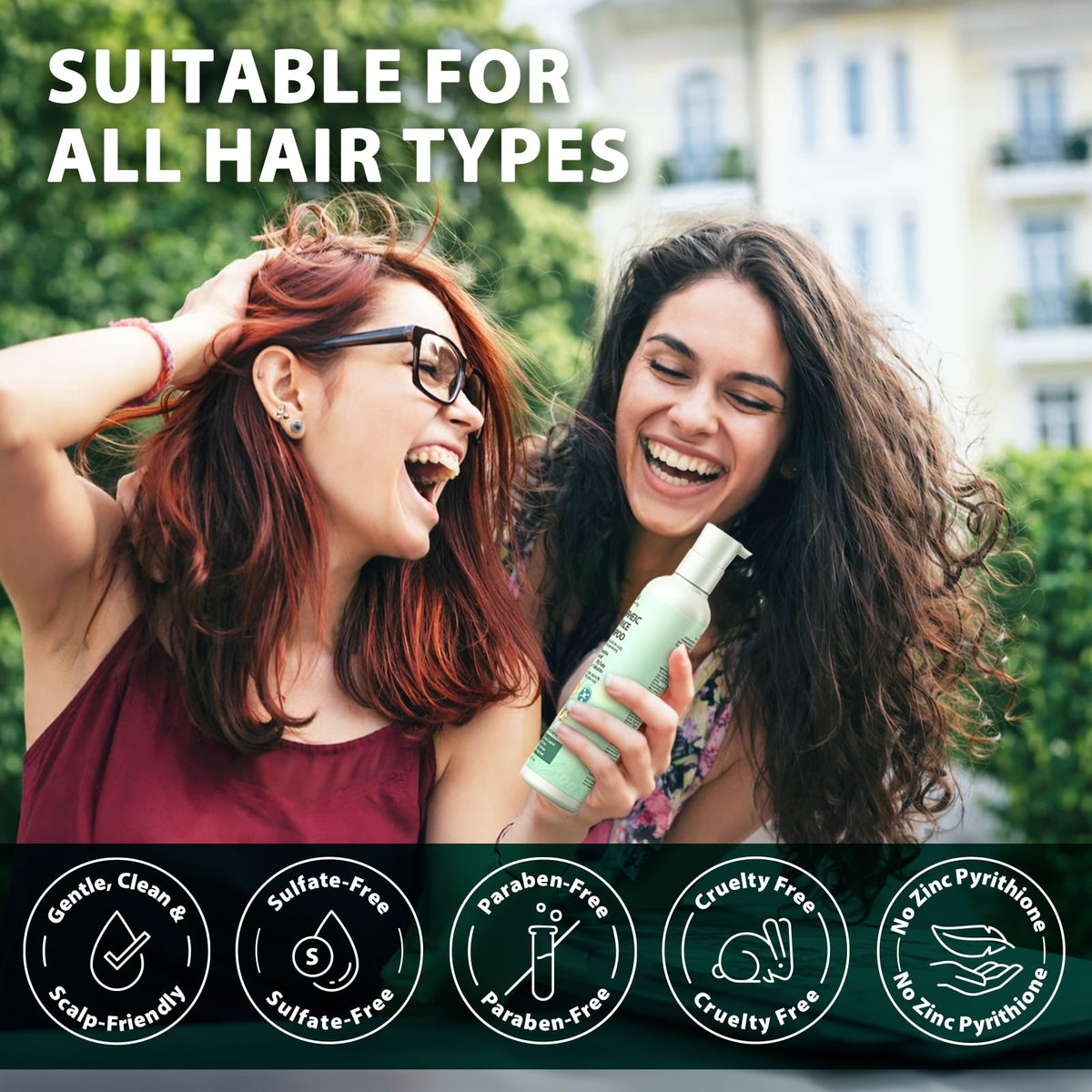 Recuren Plus lifestyle image shampooing hair for refreshed, balanced scalp