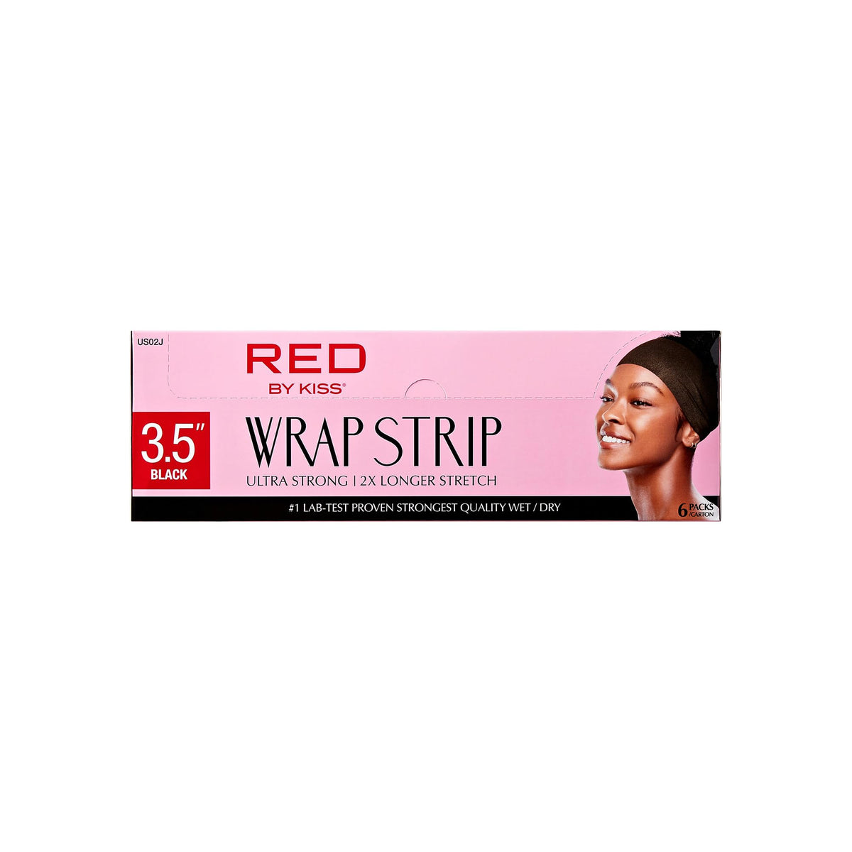 Red by Kiss in-use image wrapping edges to maintain sleek styles and minimize frizz