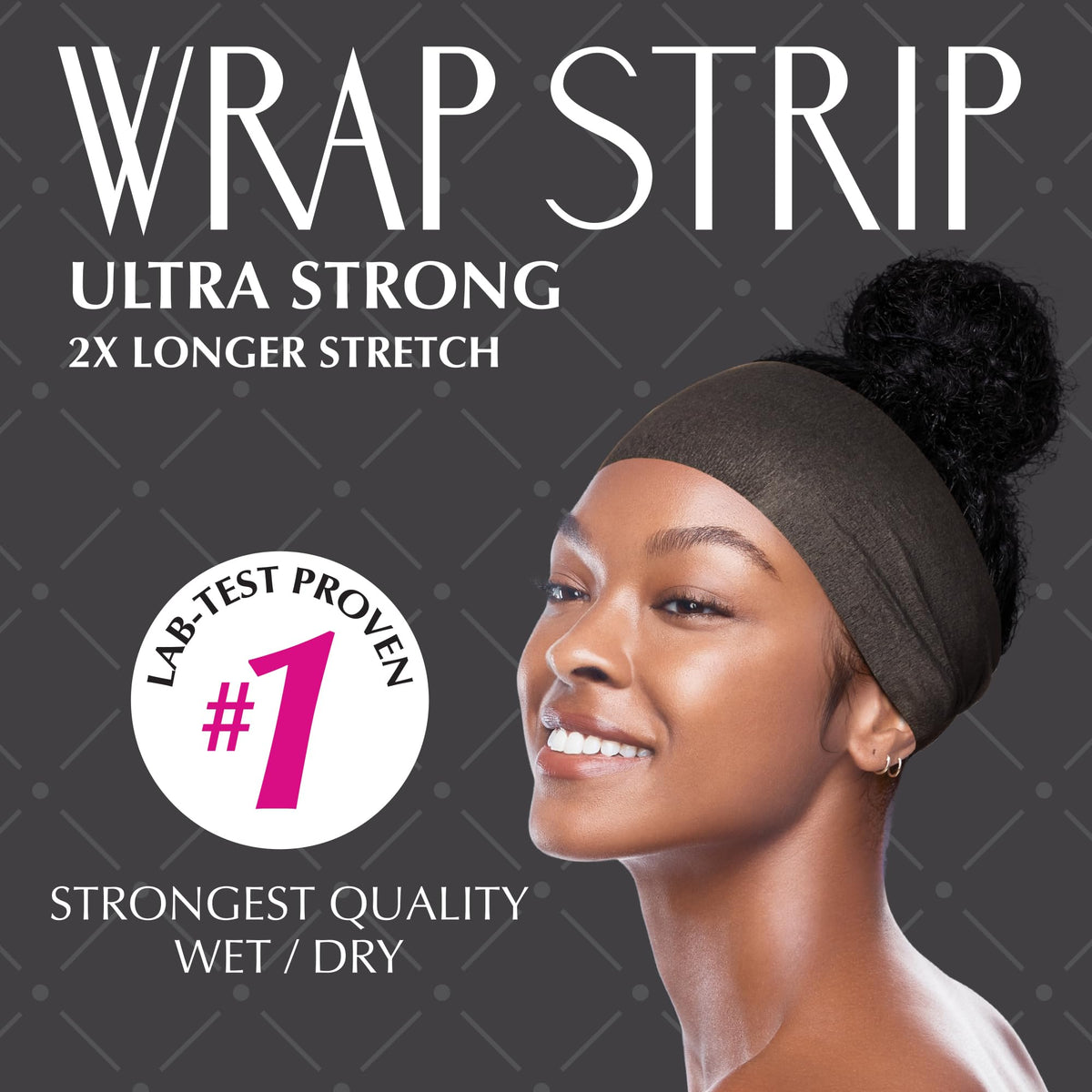 Red by Kiss label and sizing view showing pack details and Ultra Strong 2X stretch