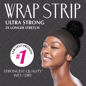 Red by Kiss label and sizing view showing pack details and Ultra Strong 2X stretch