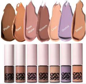 RED WORLD product used on cheek and lip illustrating multitasking coordination