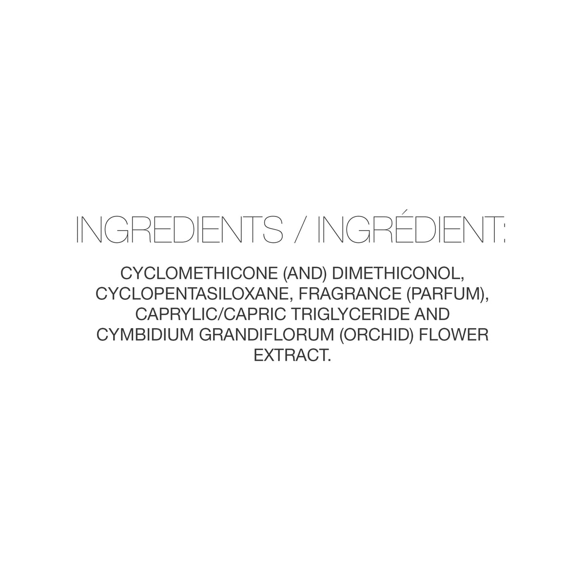 Redavid ingredient label detail highlighting orchid complex and coconut oil benefits