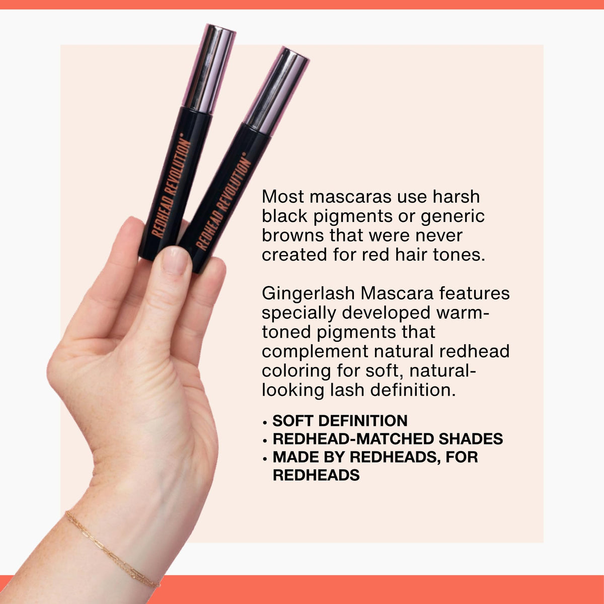 Redhead Revolution texture swatch illustrating smooth, buildable formula