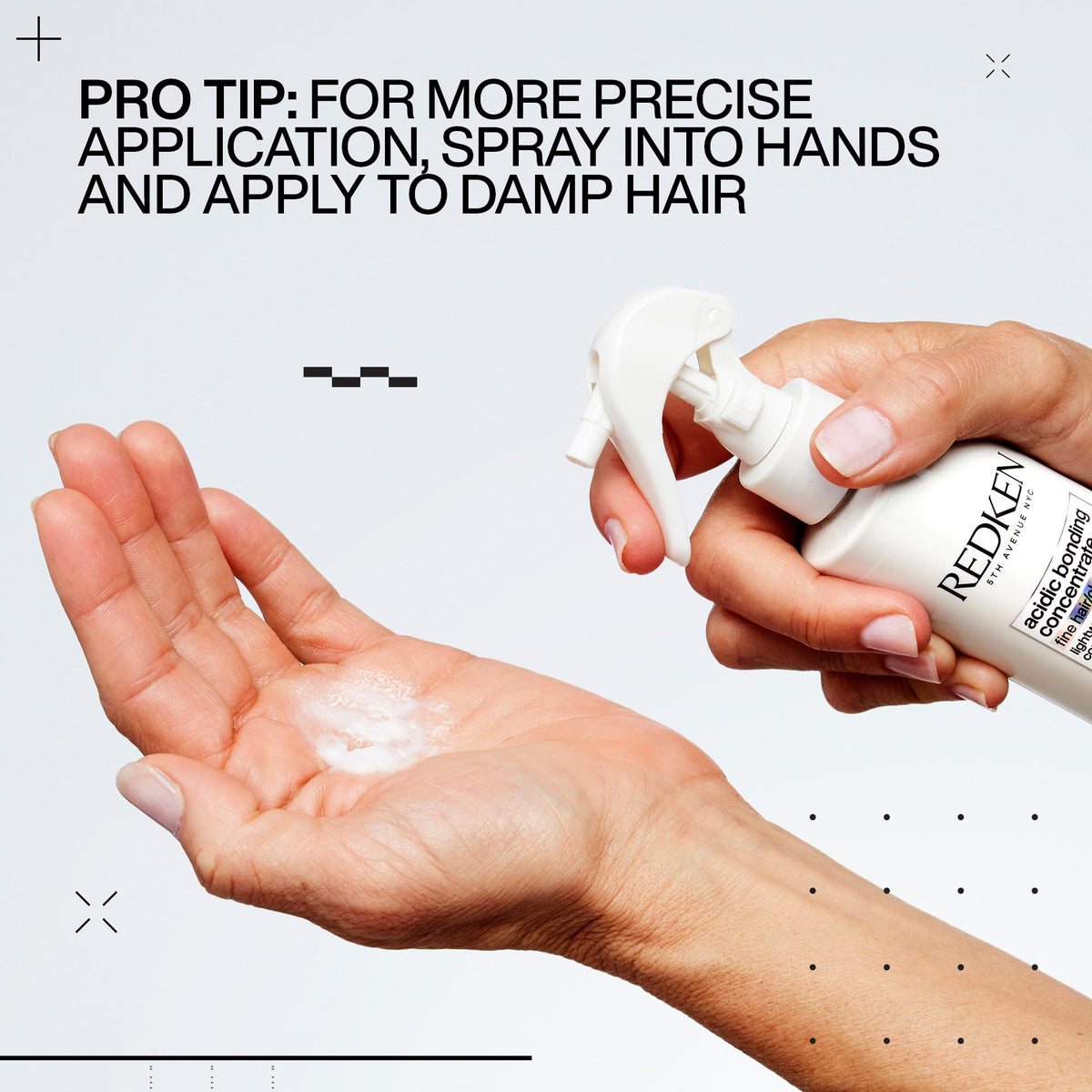 Redken before-and-after fine hair comparison showing improved volume and strength