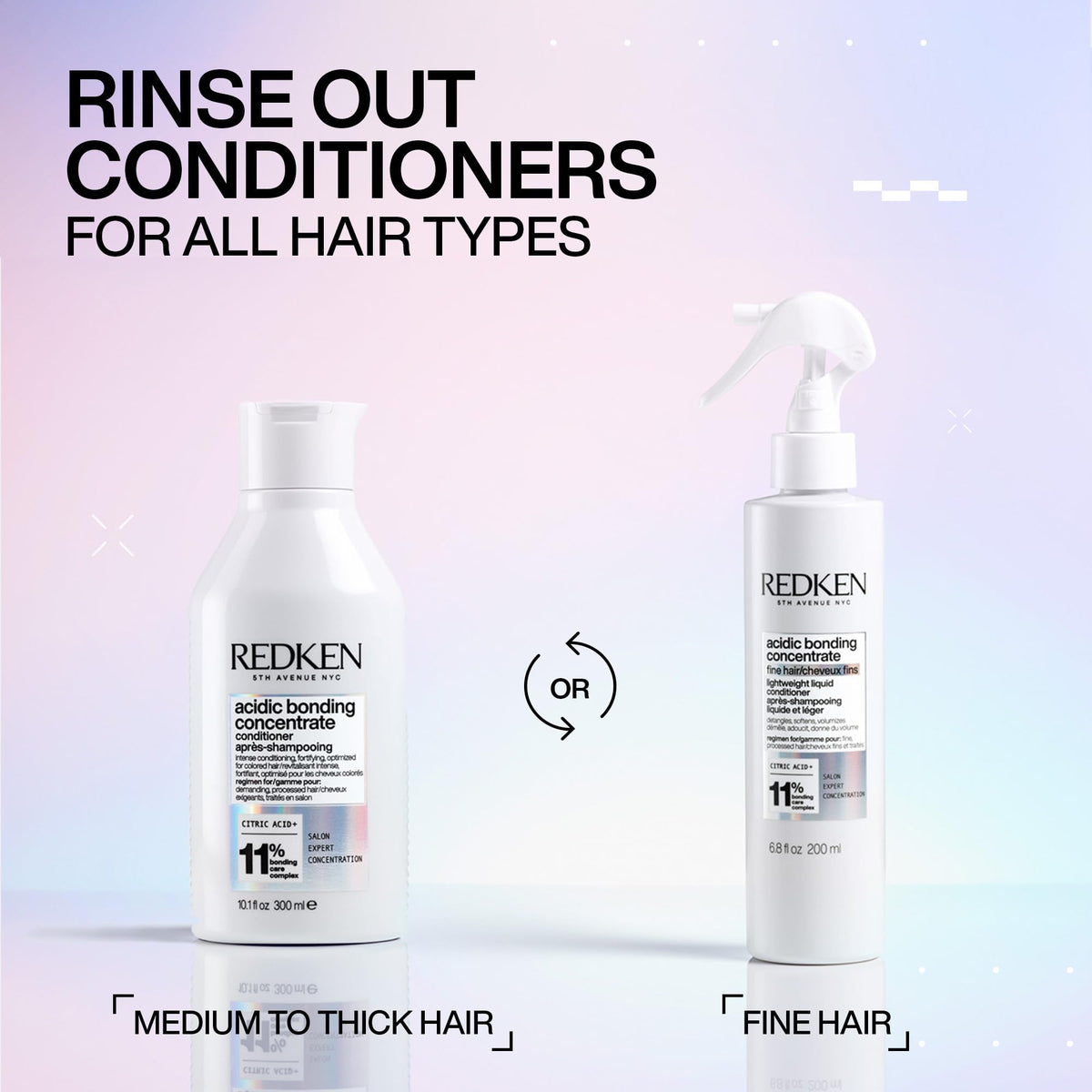 Redken product staged on bathroom vanity suggesting salon-quality home routine