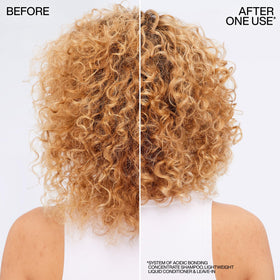 Redken liquid texture close-up illustrating watery conditioner for no-weight feel