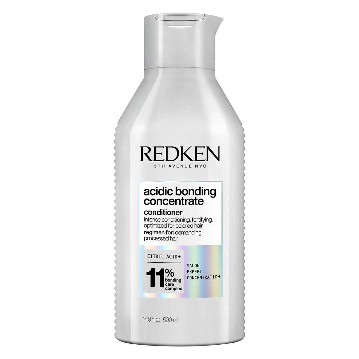 Redken front packaging showing bottle and label, professional repair visible