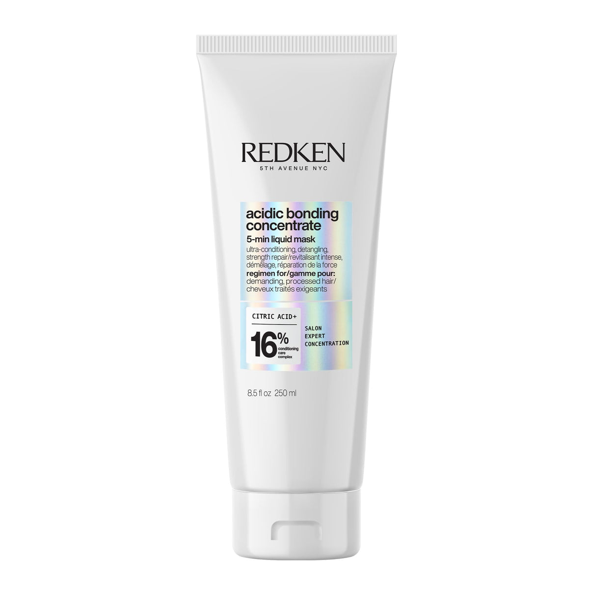 Redken front packaging showing product and quick 5-minute benefit
