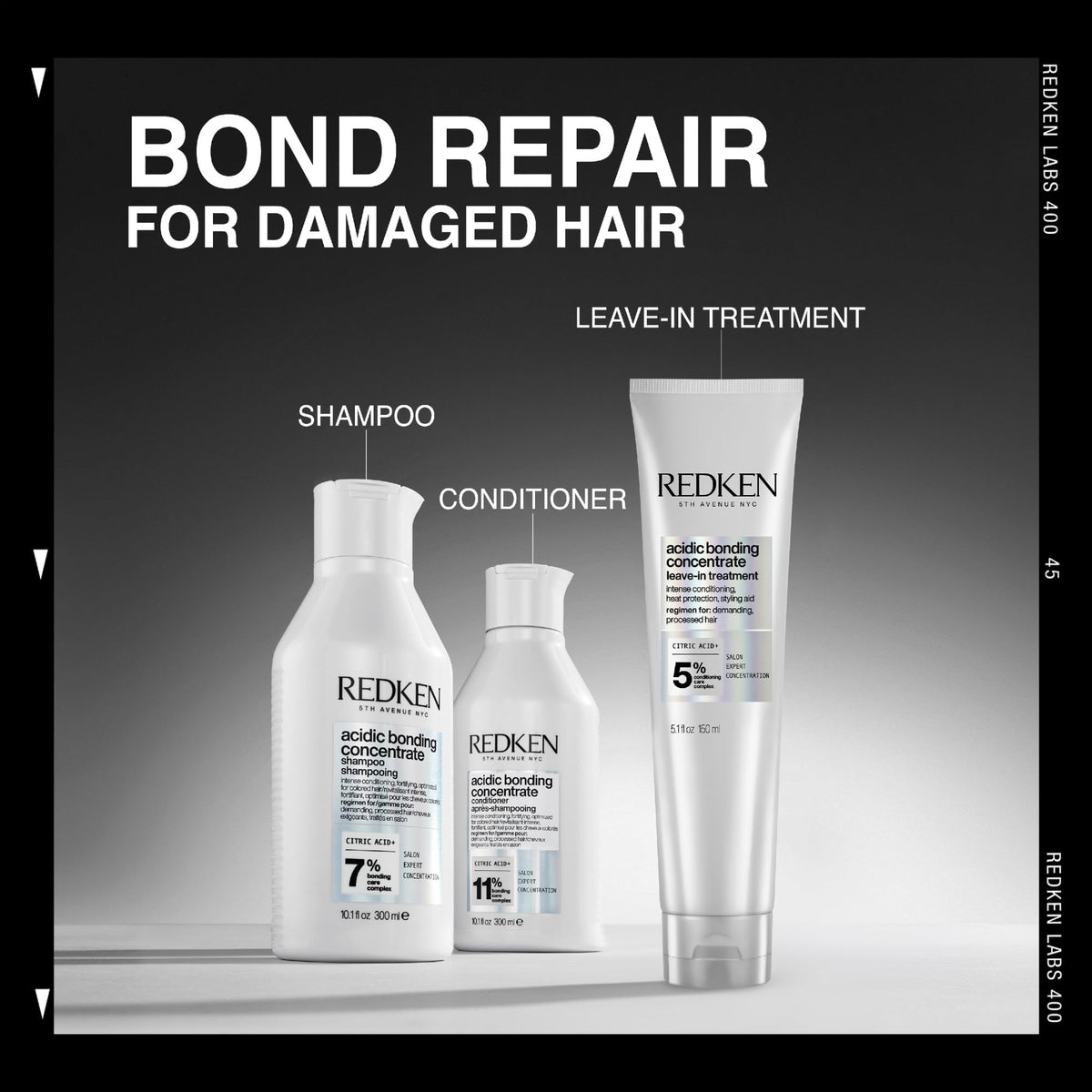 Redken on bathroom shelf signaling daily repair routine for color-treated hair