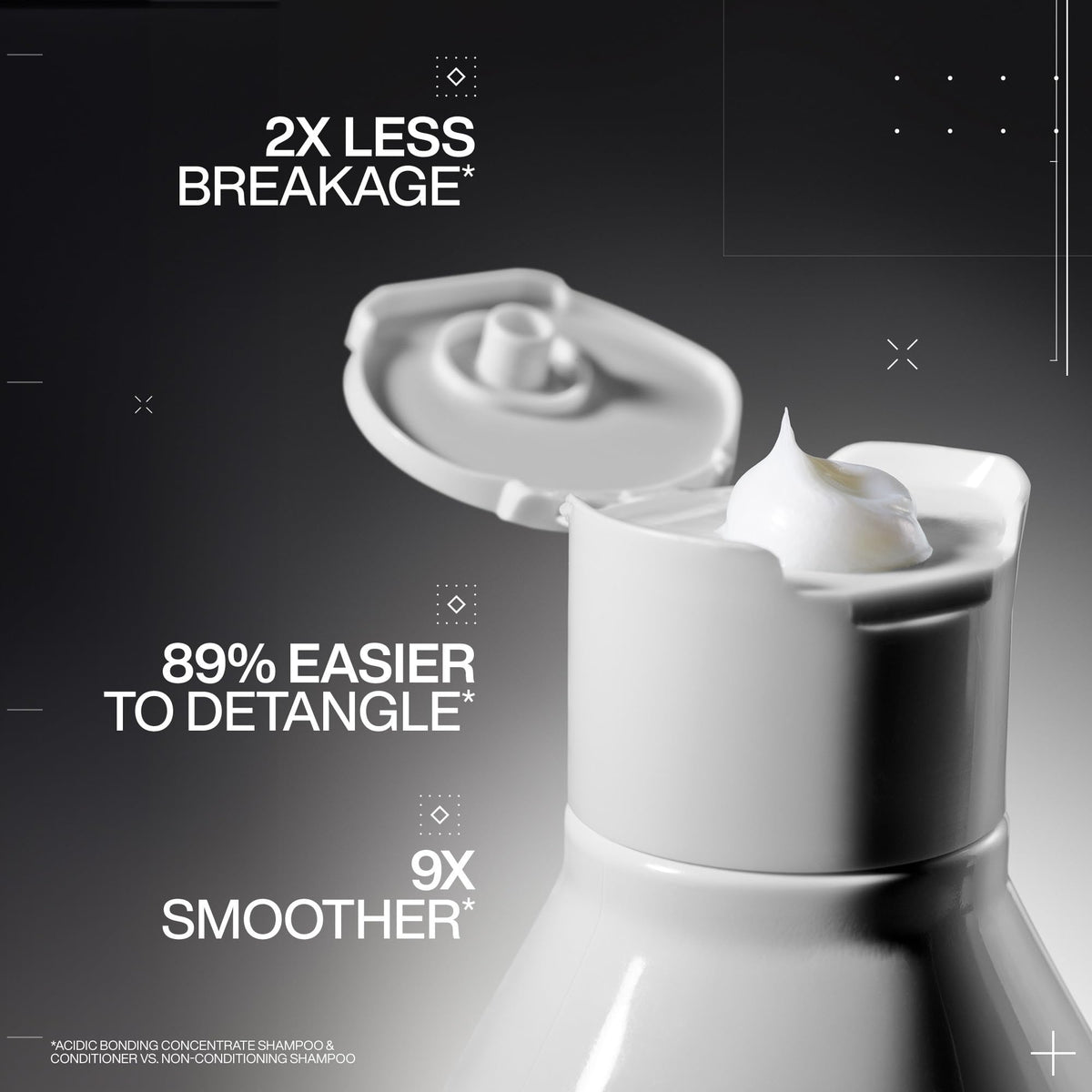 Redken pump close-up with creamy texture, easy dispensing benefit
