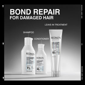 Redken styled finish with shiny hair demonstrating smoothness and strength