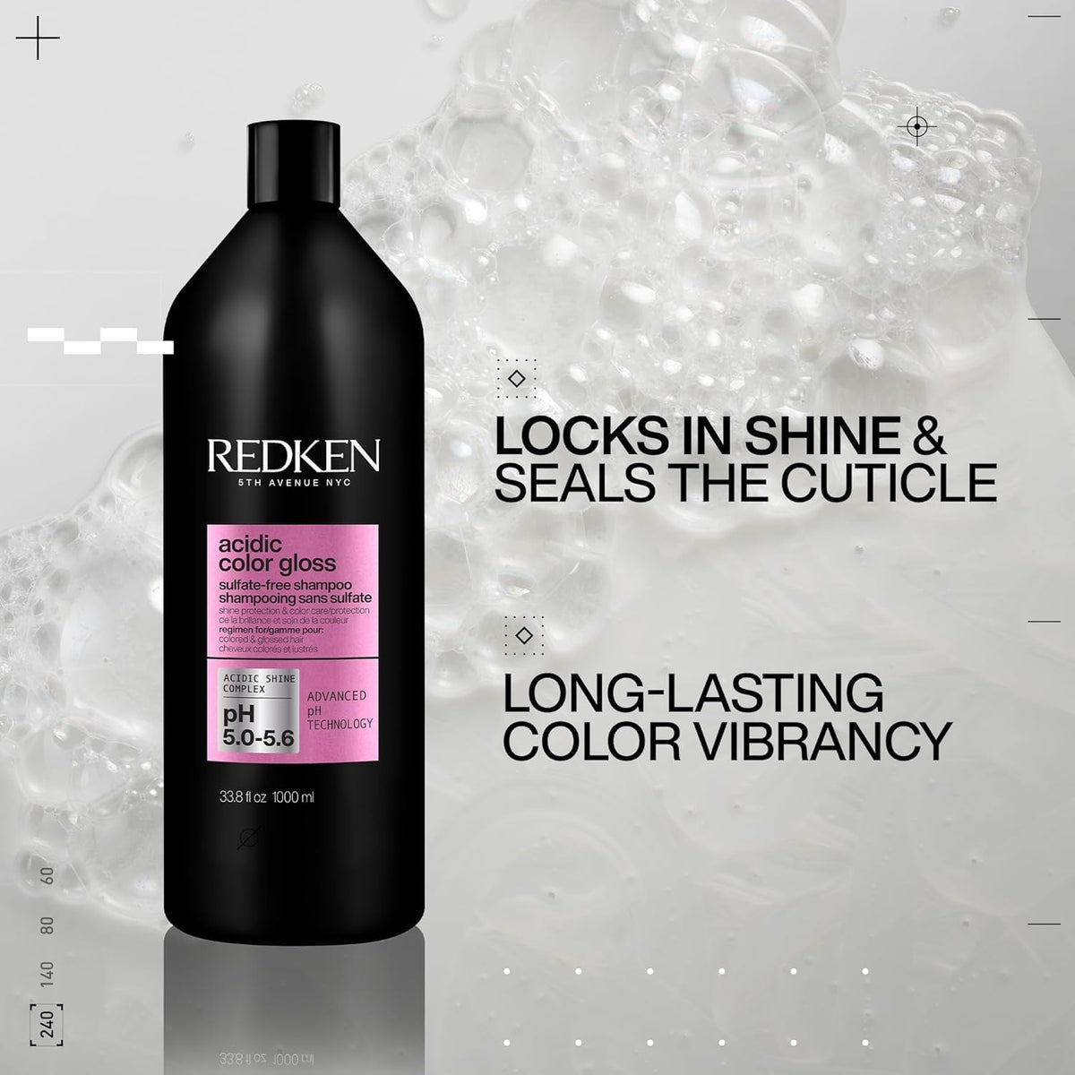 Redken ingredient focus on amino acids and vitamin E offering color protection and nourishment