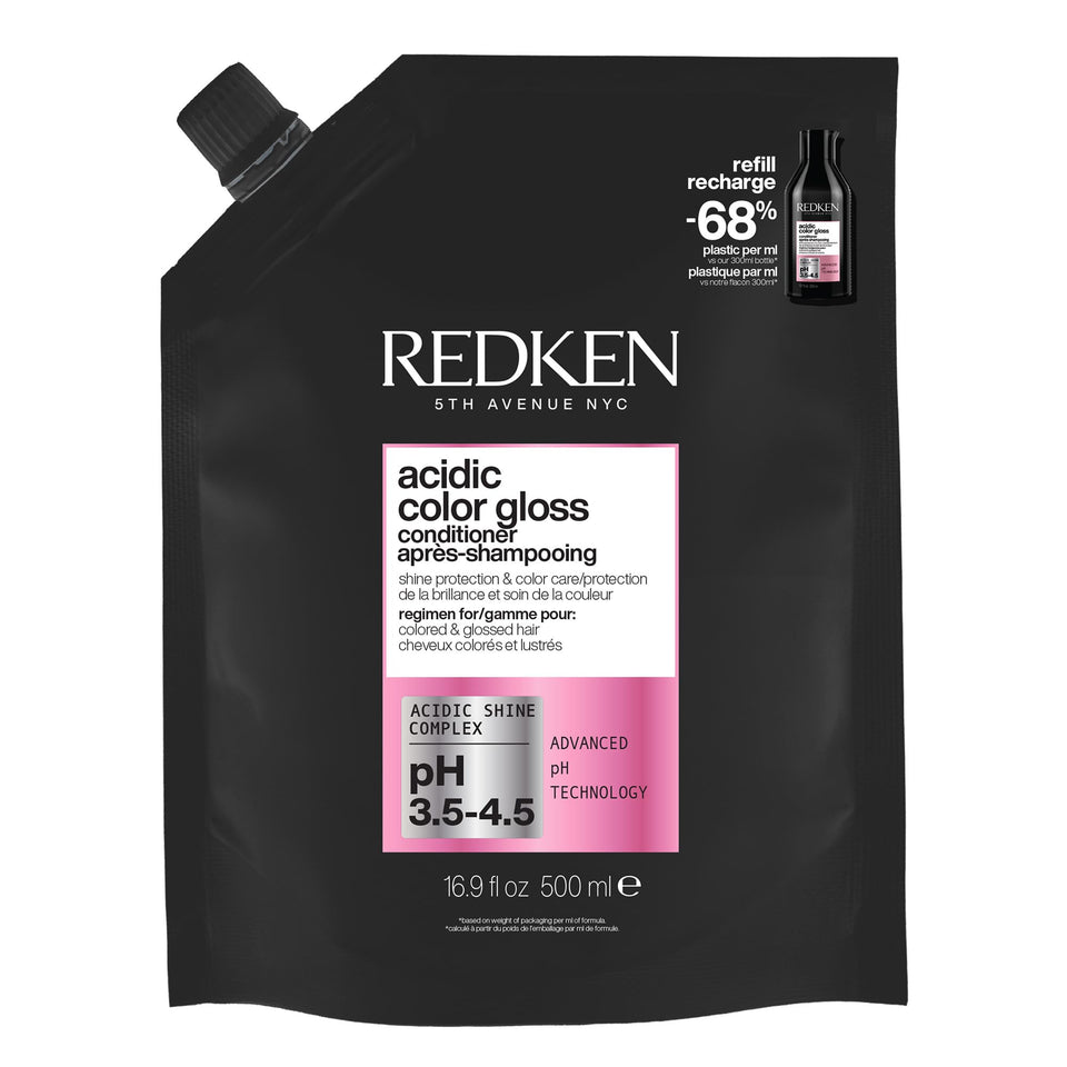 Redken conditioner front packaging showing label and bottle for color protection