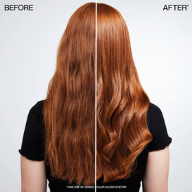 Redken conditioner creamy texture close-up demonstrating smoothing benefit