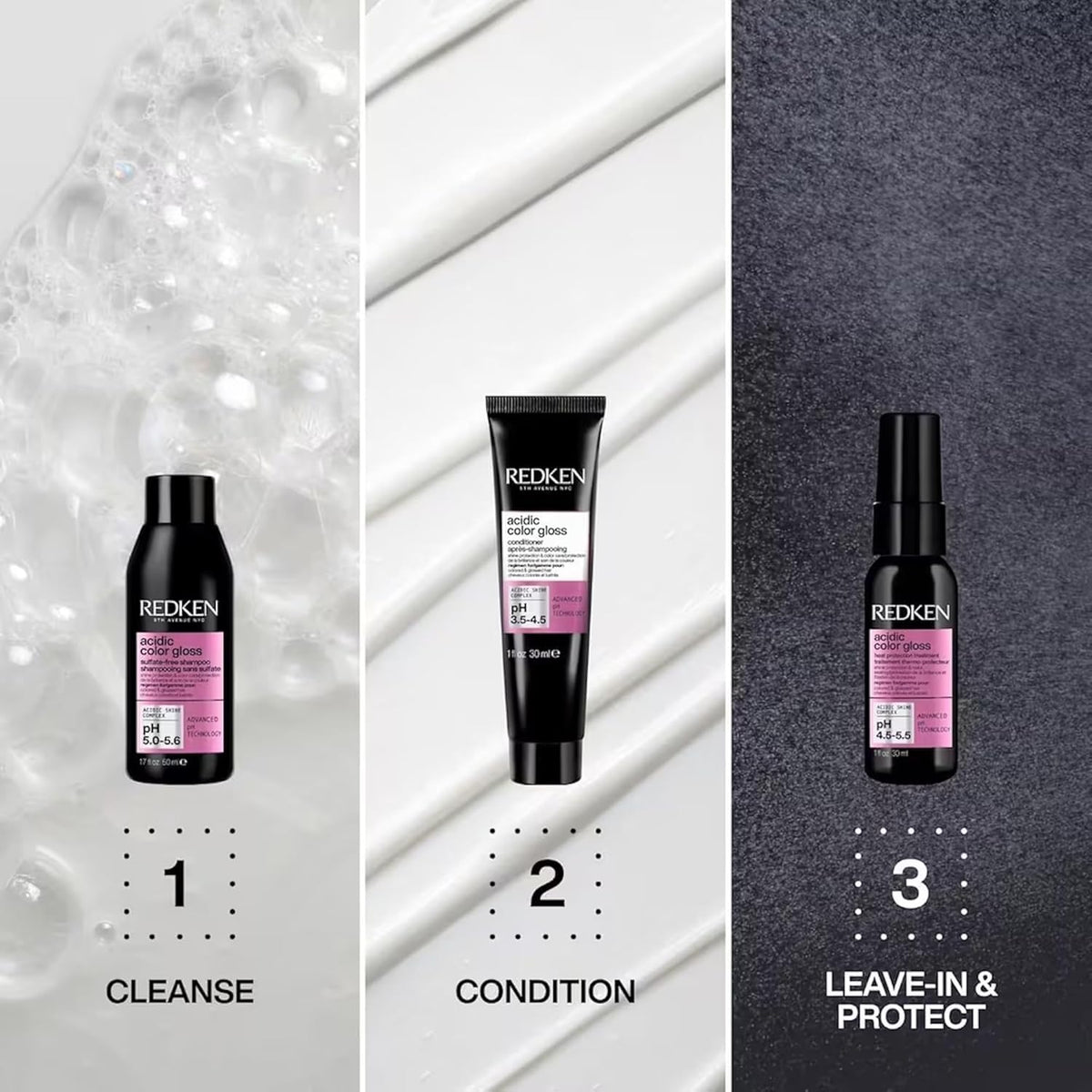 Redken kit in hand showing travel size convenience and on-the-go benefit