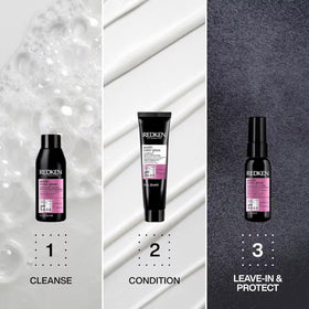 Redken kit in hand showing travel size convenience and on-the-go benefit
