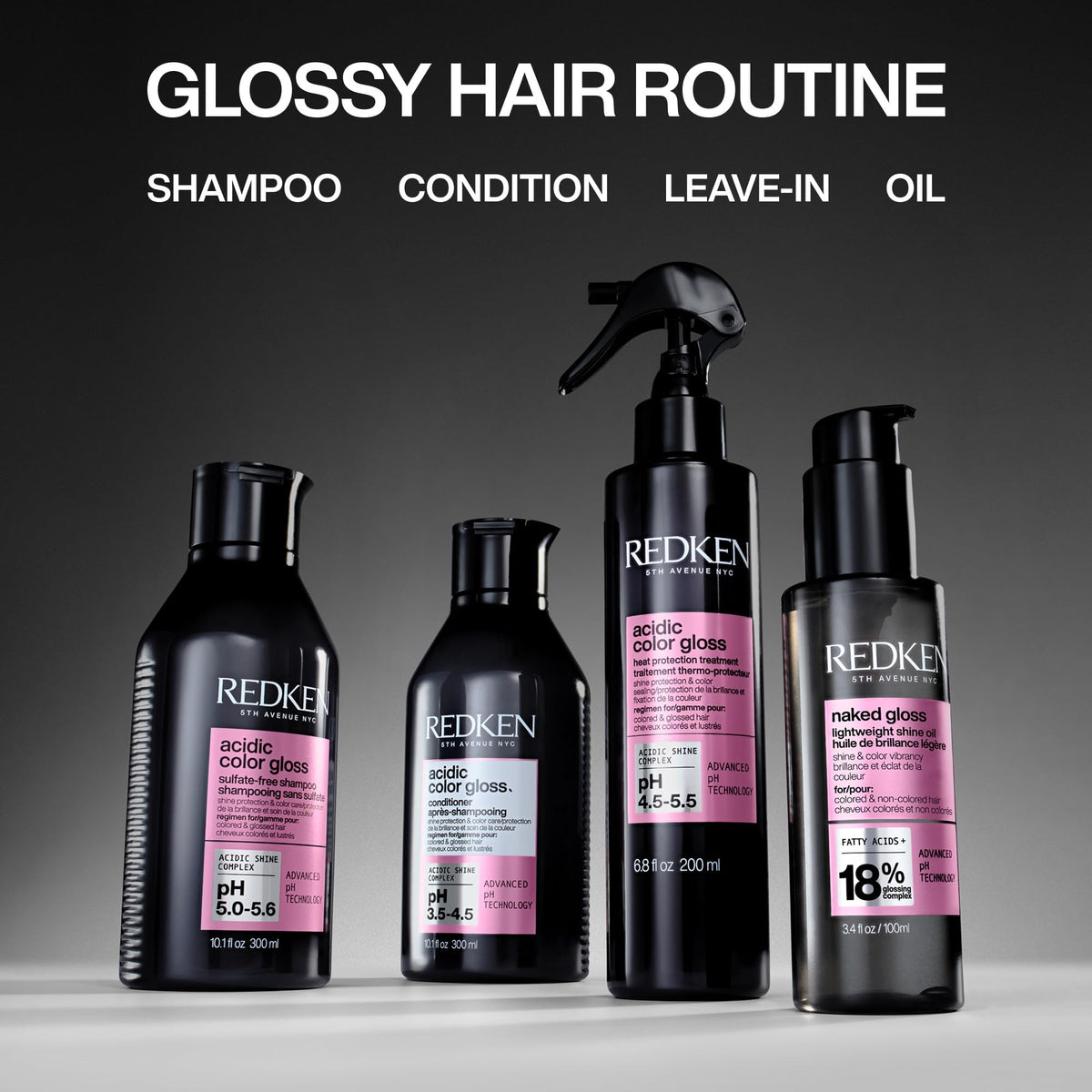 Redken conditioner displayed in salon setting suggesting professional results