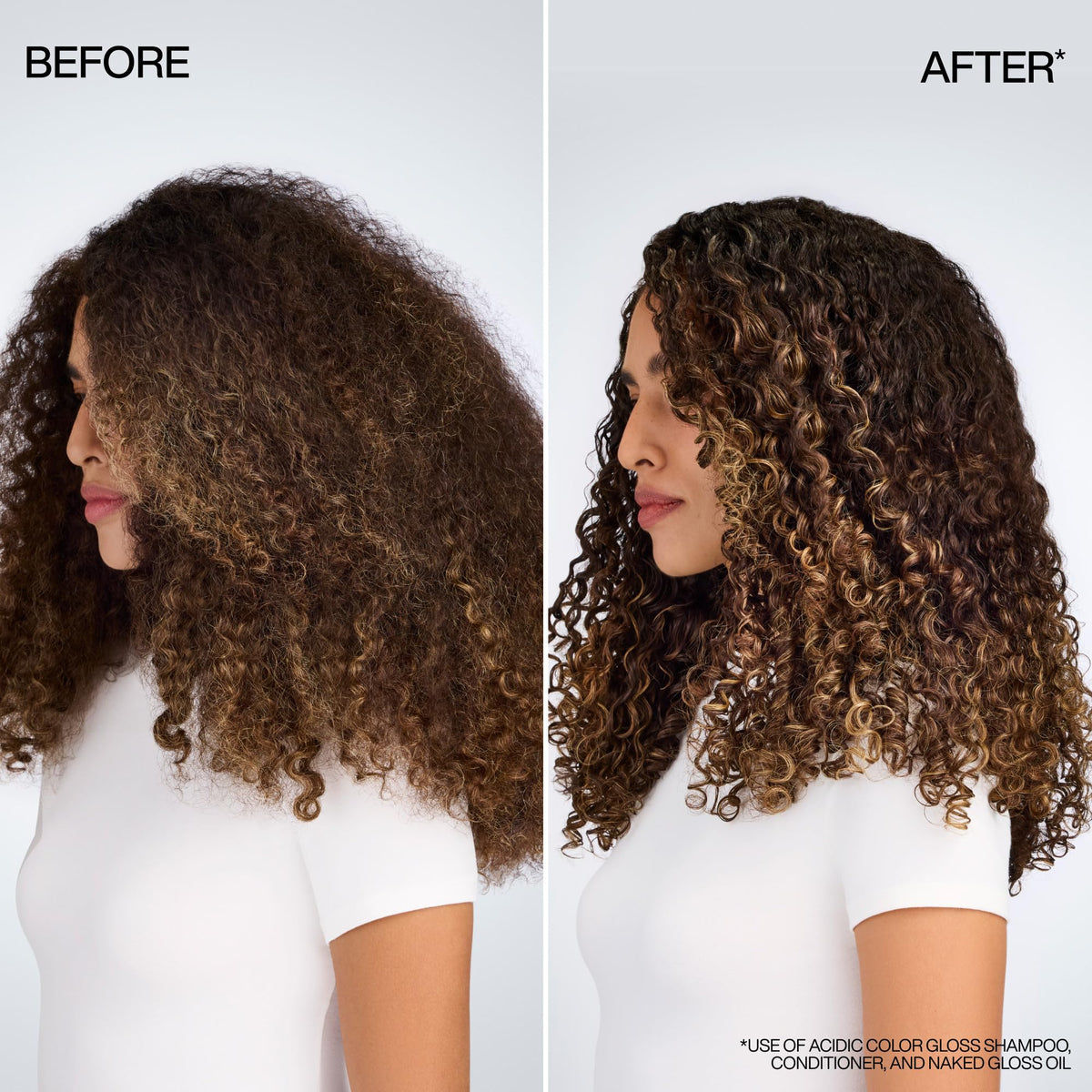 Redken product on hands demonstrating application and instant conditioning