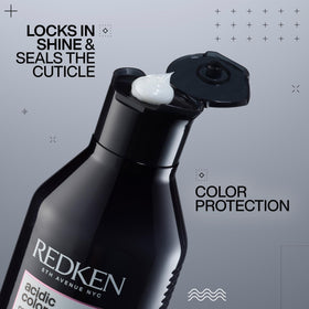 Redken close-up of pump and cap highlighting convenient dispensing