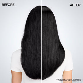 Redken creamy lather texture demonstrating gentle, sulfate-free foam benefits
