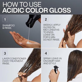Redken treated hair in lifestyle setting showing high shine and healthy look