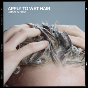 Wet hair after shampoo showing Redken volume and thicker-looking effect