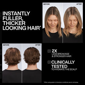 Redken conditioner texture close-up showing lightweight cream