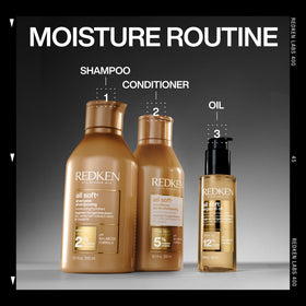 Redken smoothing finished hairstyle with visible shine on ends