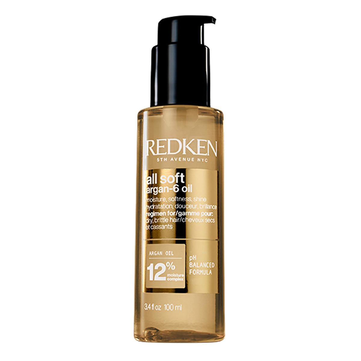 Redken front bottle showing product packaging and branding benefits