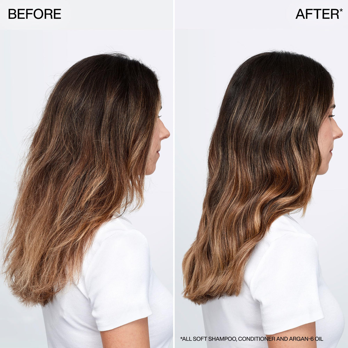 Redken conditioner cream texture close-up showing smoothing effect