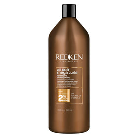 Redken All Soft Mega Curls front bottle showing brand and hydration benefits