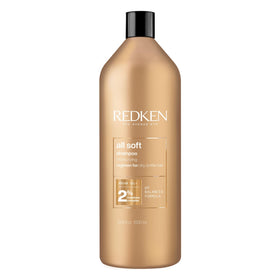 Redken front bottle showing All Soft Shampoo for hydration and softness