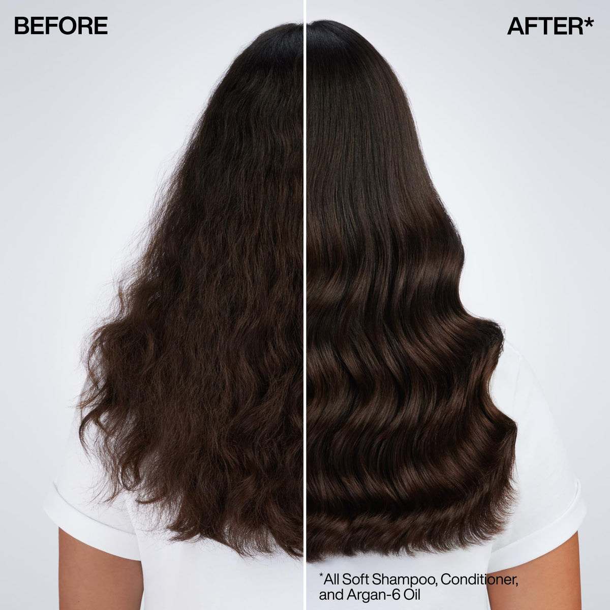 Redken oil drops on hair strand showing smoothing and anti-frizz effect